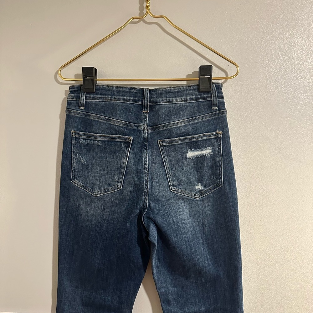 Flying Monkey Crossover Button Fly Flare Jeans Si… - image 6